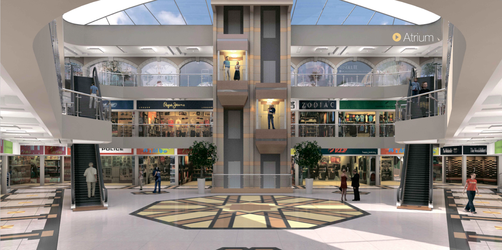 Central atrium of Prakash Asian Mall